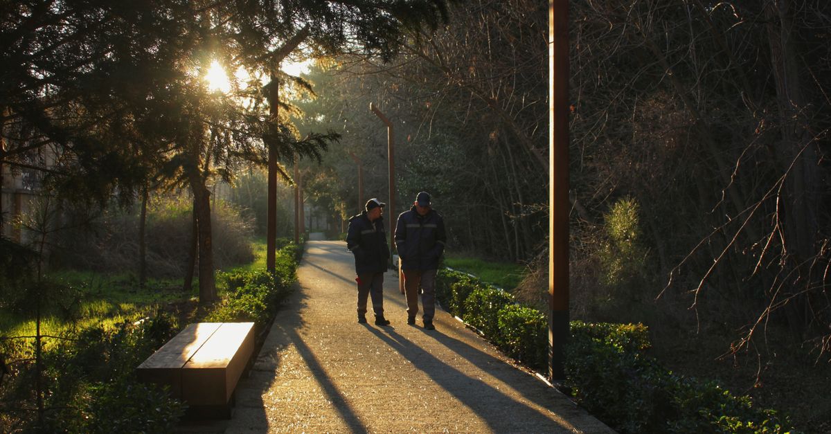 Countryside walking path