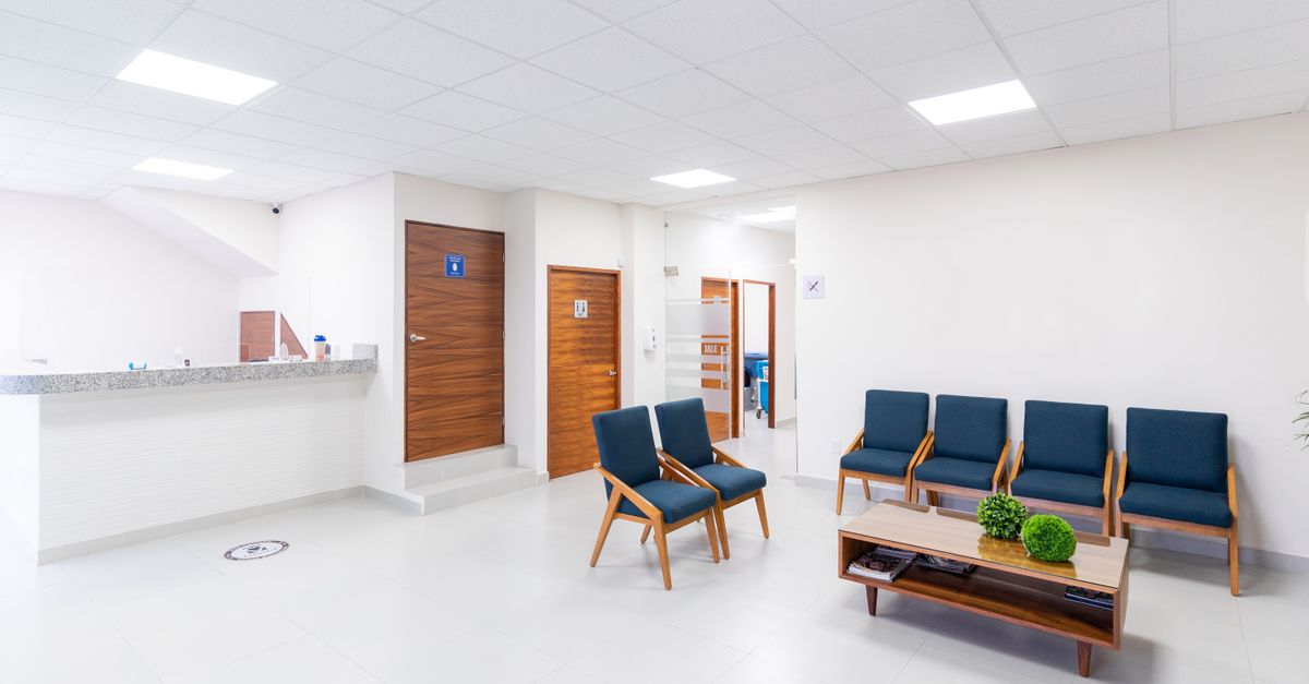 Waiting area with soft lighting